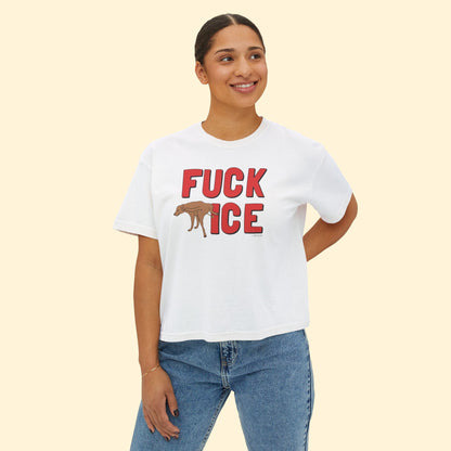 Fuck ICE | Comfort Colors Boxy Tee - Detezi Designs - 23317770877335621254