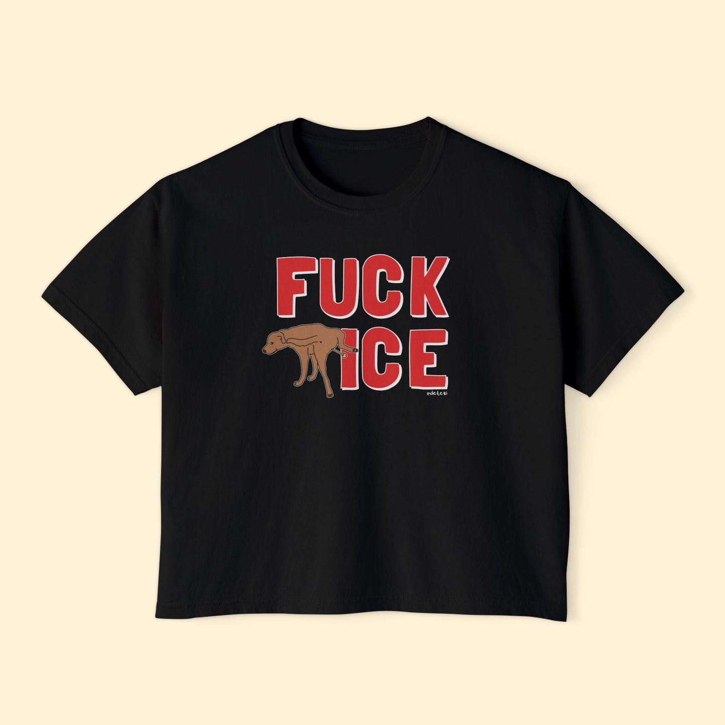 Fuck ICE | Comfort Colors Boxy Tee - Detezi Designs - 23317770877335621254