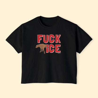 Fuck ICE | Comfort Colors Boxy Tee - Detezi Designs - 23317770877335621254