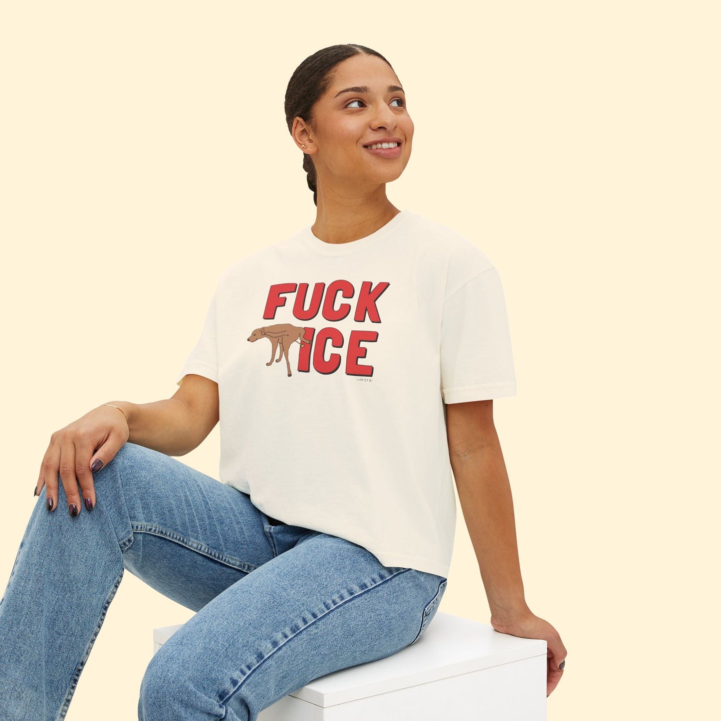 Fuck ICE | Comfort Colors Boxy Tee - Detezi Designs-23317770877335621254