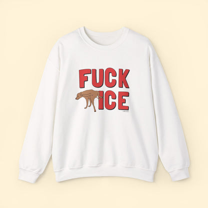 Fuck ICE | Crewneck Sweatshirt - Detezi Designs - 11538647719360877012