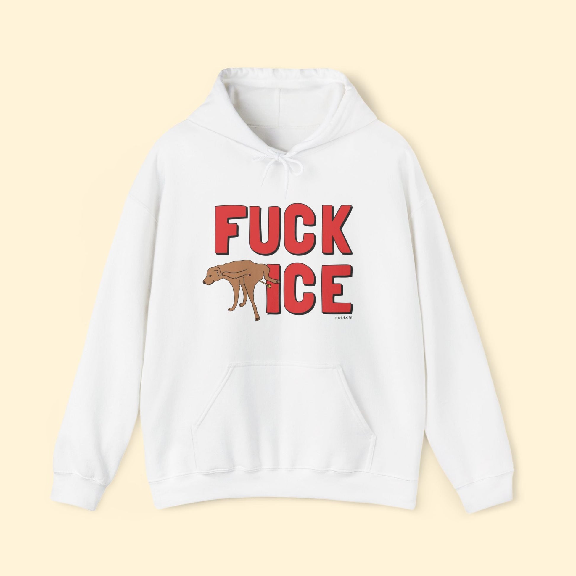 Fuck ICE | Hooded Sweatshirt - Detezi Designs - 28619920171951662431