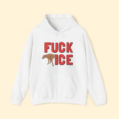 Fuck ICE | Hooded Sweatshirt - Detezi Designs - 28619920171951662431
