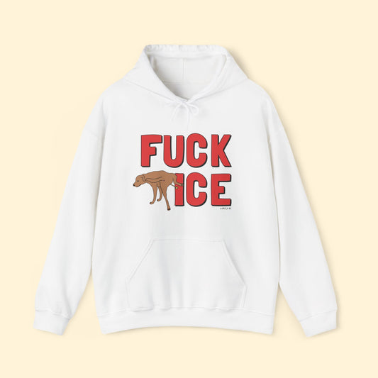 Fuck ICE | Hooded Sweatshirt - Detezi Designs - 28619920171951662431