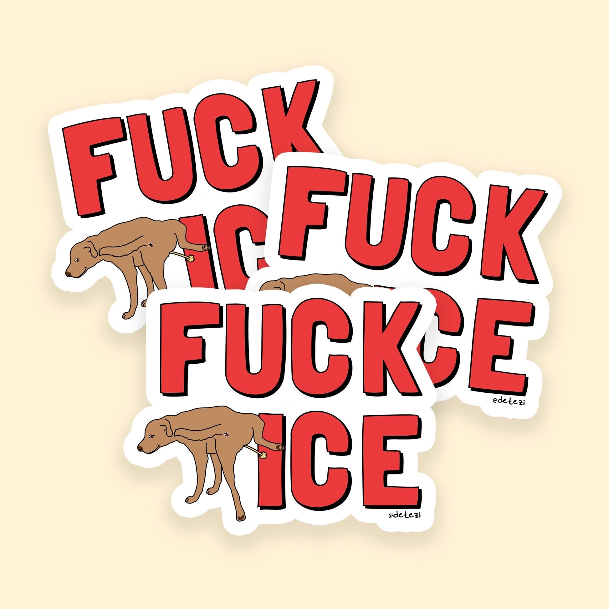Fuck ICE | MINI STICKERS! | 2" Vinyl Stickers - Detezi Designs - 