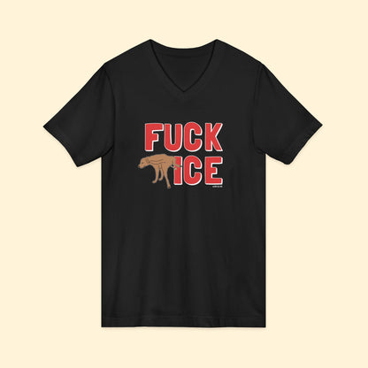 Fuck ICE | Unisex V - Neck Tee - Detezi Designs - 25804092627197660590
