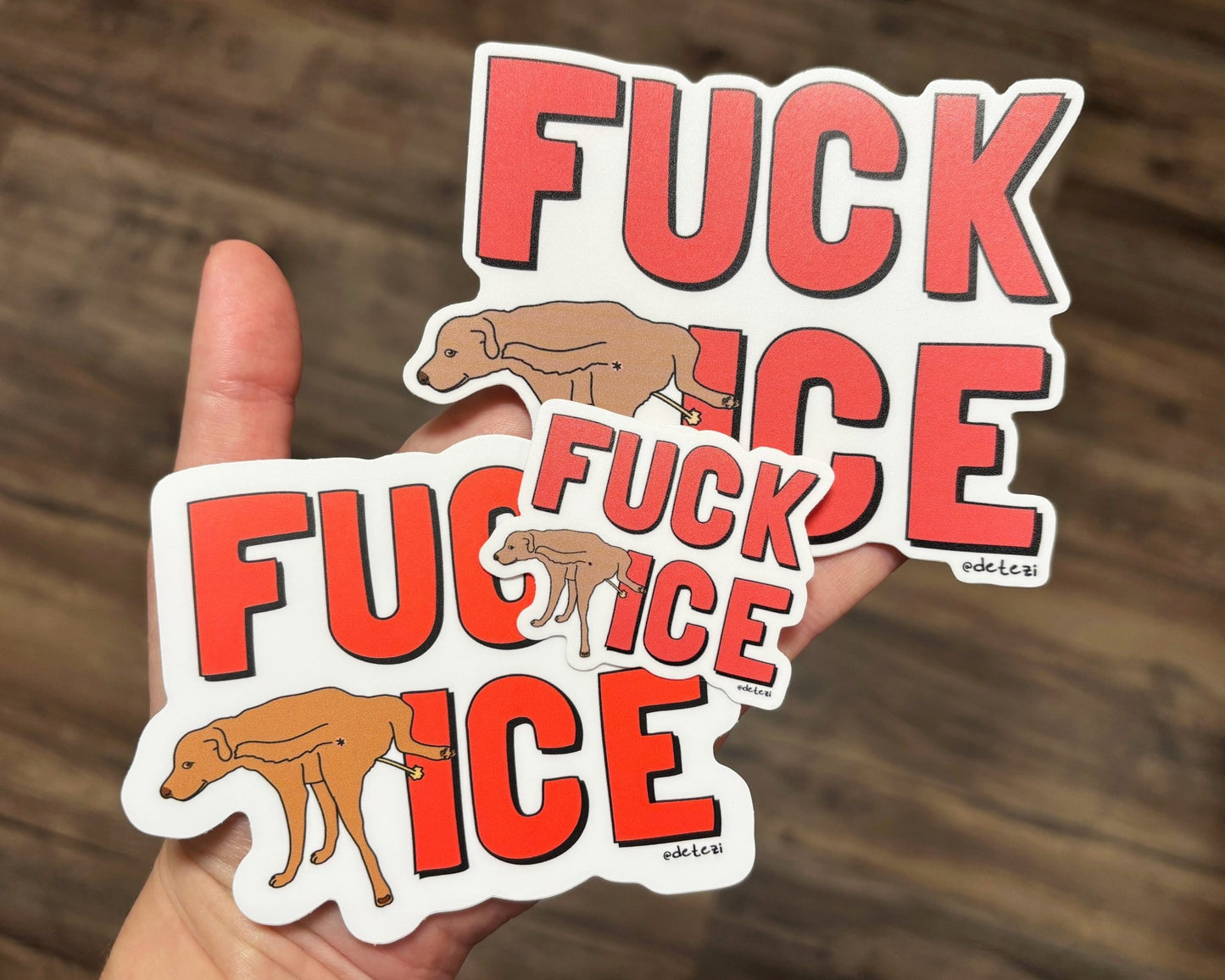 Fuck ICE | Vinyl Sticker | Multiple Sizes - Detezi Designs - 