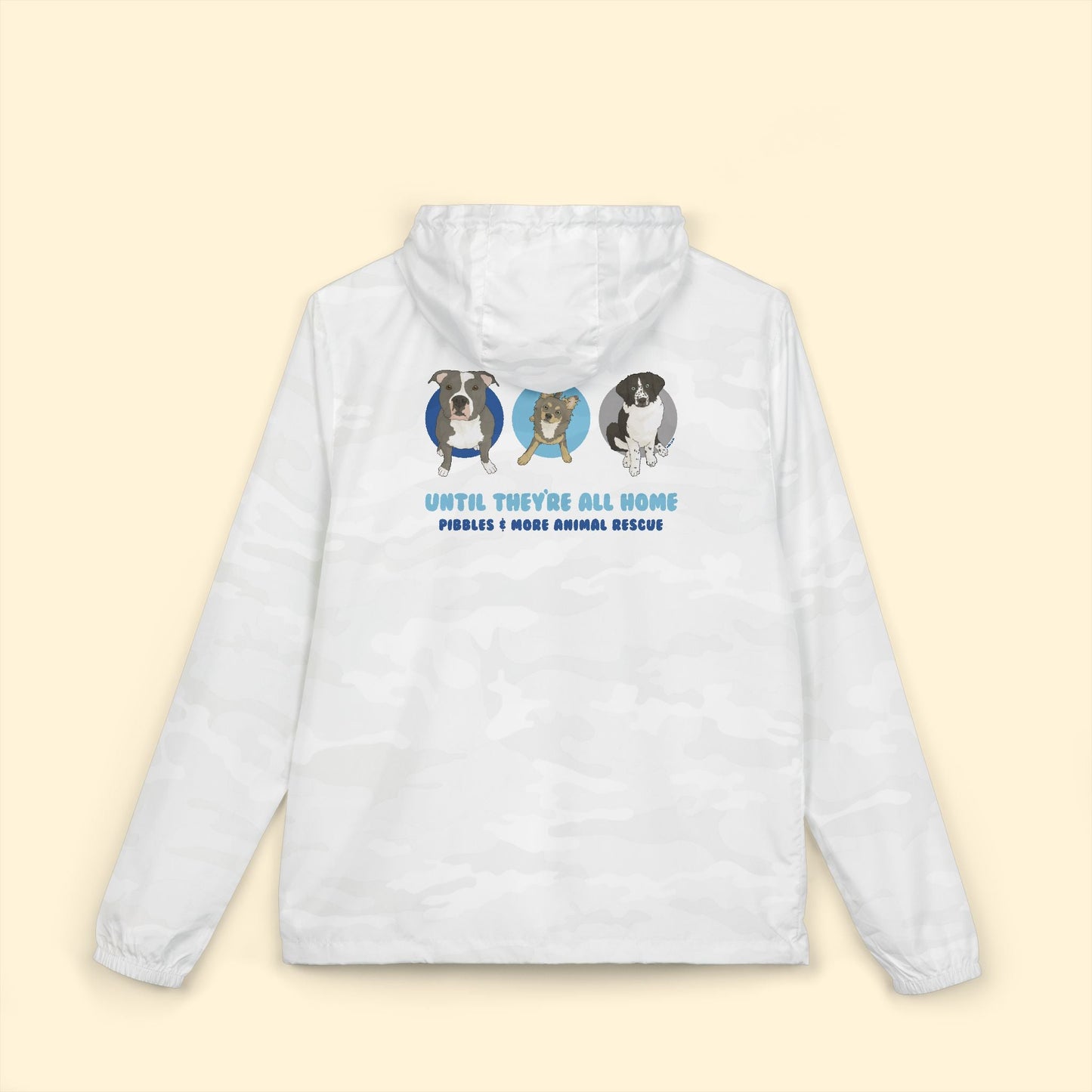 Full - Zip Windbreaker Jacket | FUNDRAISER | Pibbles & More Animal Rescue - Detezi Designs - 25518986995563873831