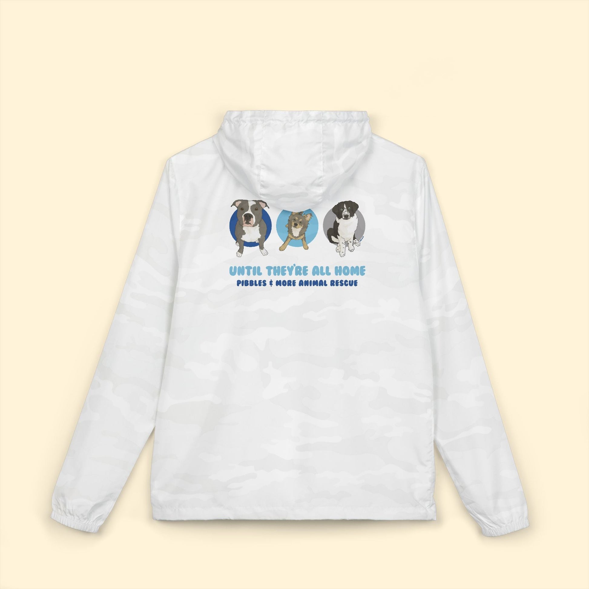 Full - Zip Windbreaker Jacket | FUNDRAISER | Pibbles & More Animal Rescue - Detezi Designs - 25518986995563873831