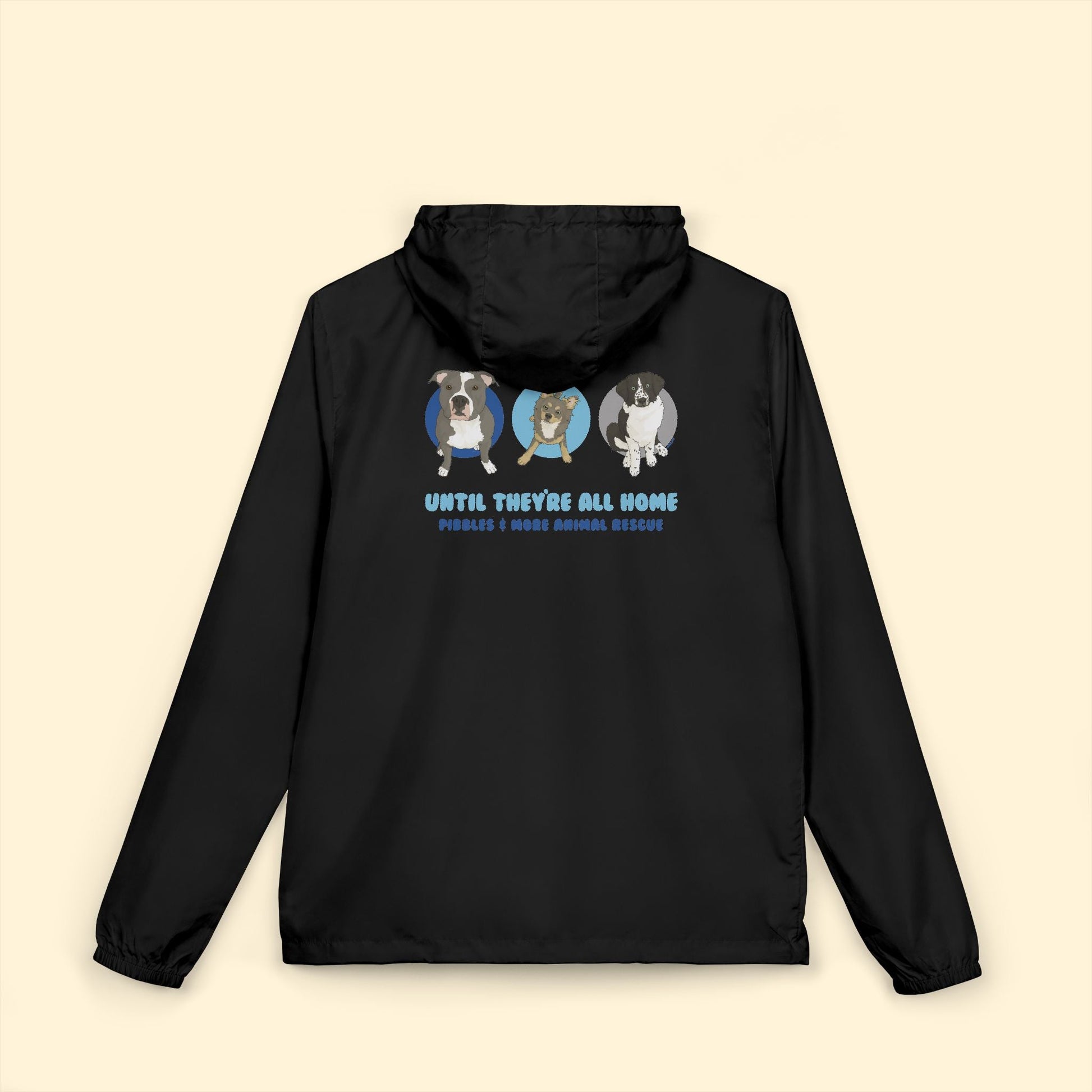 Full - Zip Windbreaker Jacket | FUNDRAISER | Pibbles & More Animal Rescue - Detezi Designs - 26963416532678733584
