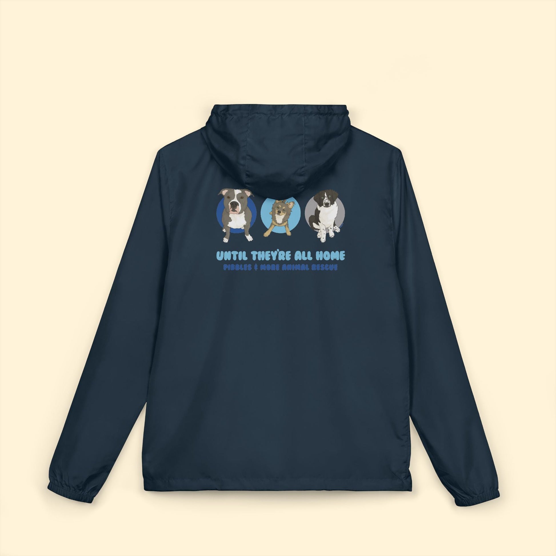 Full - Zip Windbreaker Jacket | FUNDRAISER | Pibbles & More Animal Rescue - Detezi Designs - 26963416532678733584