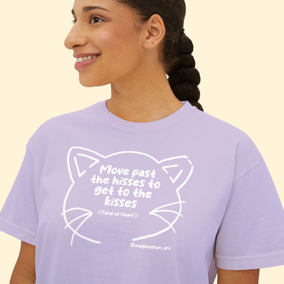 Get Past The Hisses | FUNDRAISER for Feral At Heart | Comfort Colors Boxy Tee - Detezi Designs - 31399046889152166213