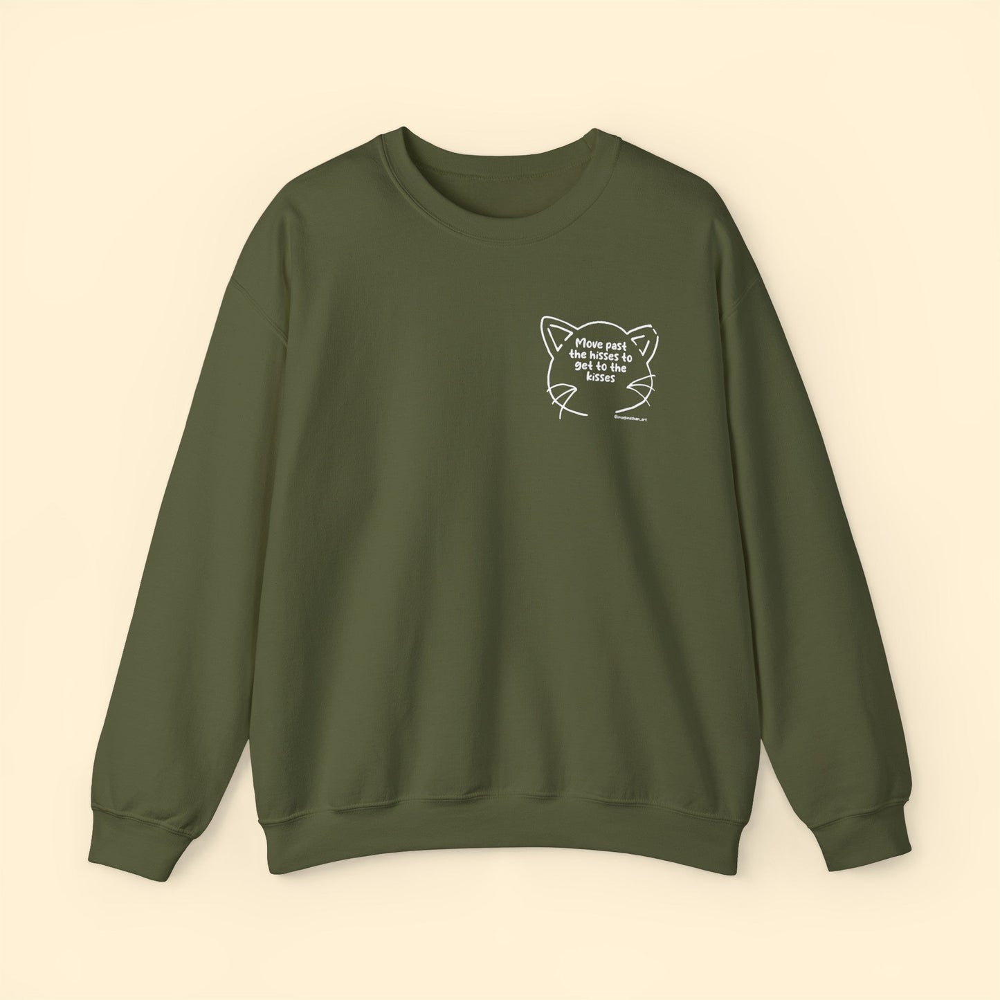 Get Past The Hisses | FUNDRAISER for Feral At Heart | Crewneck Sweatshirt - Detezi Designs-10459831607022545240