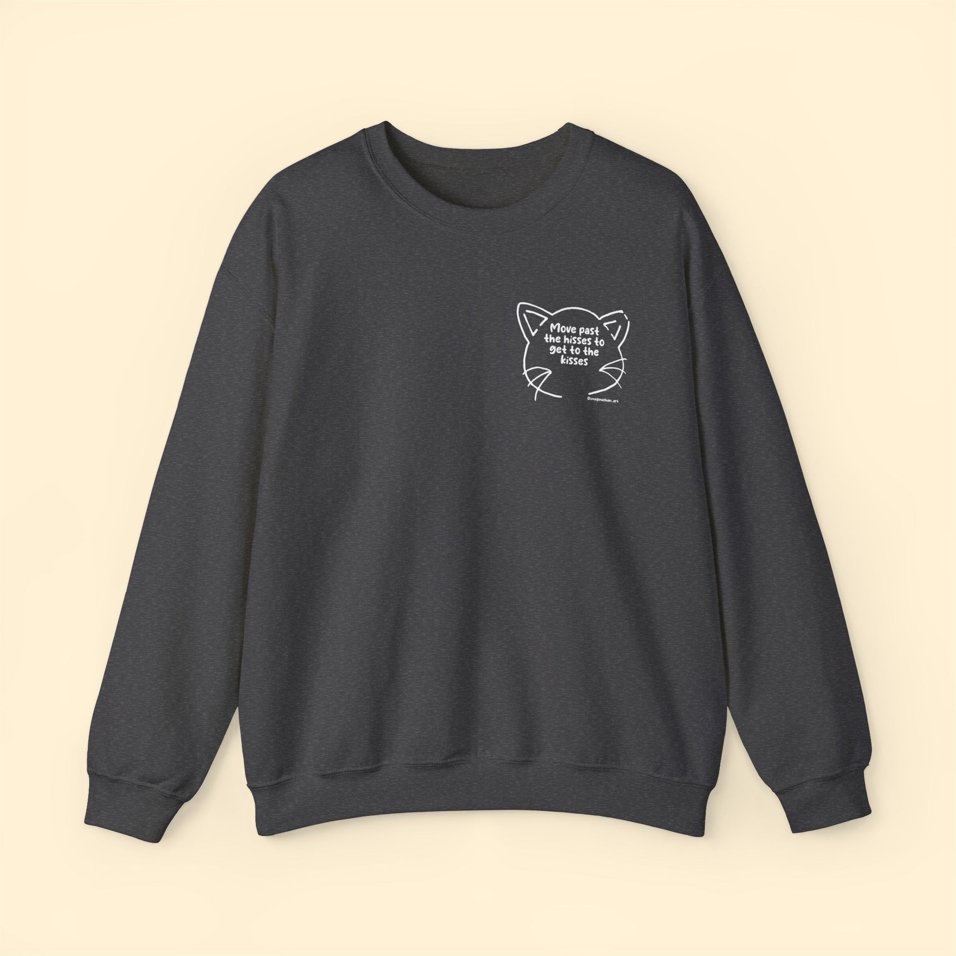 Get Past The Hisses | FUNDRAISER for Feral At Heart | Crewneck Sweatshirt - Detezi Designs-13451180230023638295