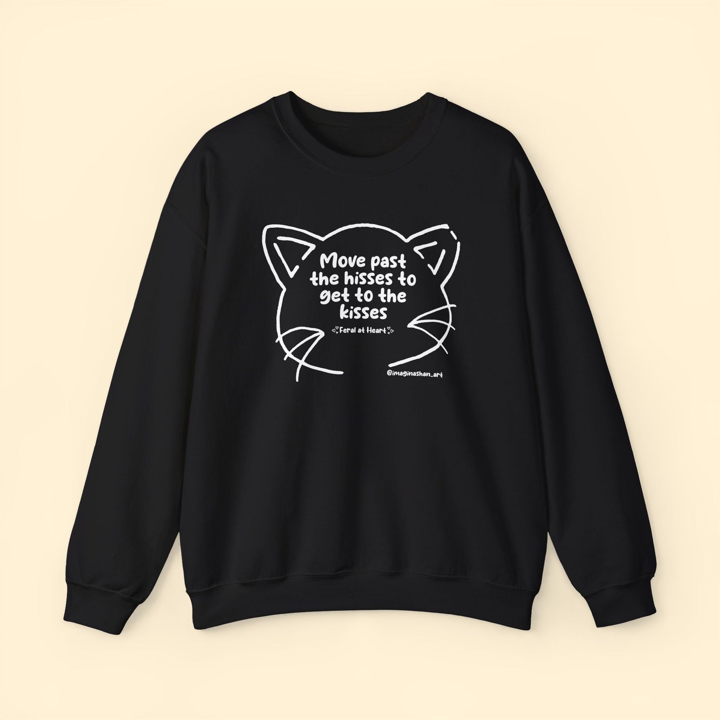 Get Past The Hisses | FUNDRAISER for Feral At Heart | Crewneck Sweatshirt - Detezi Designs - 17338119517001949439