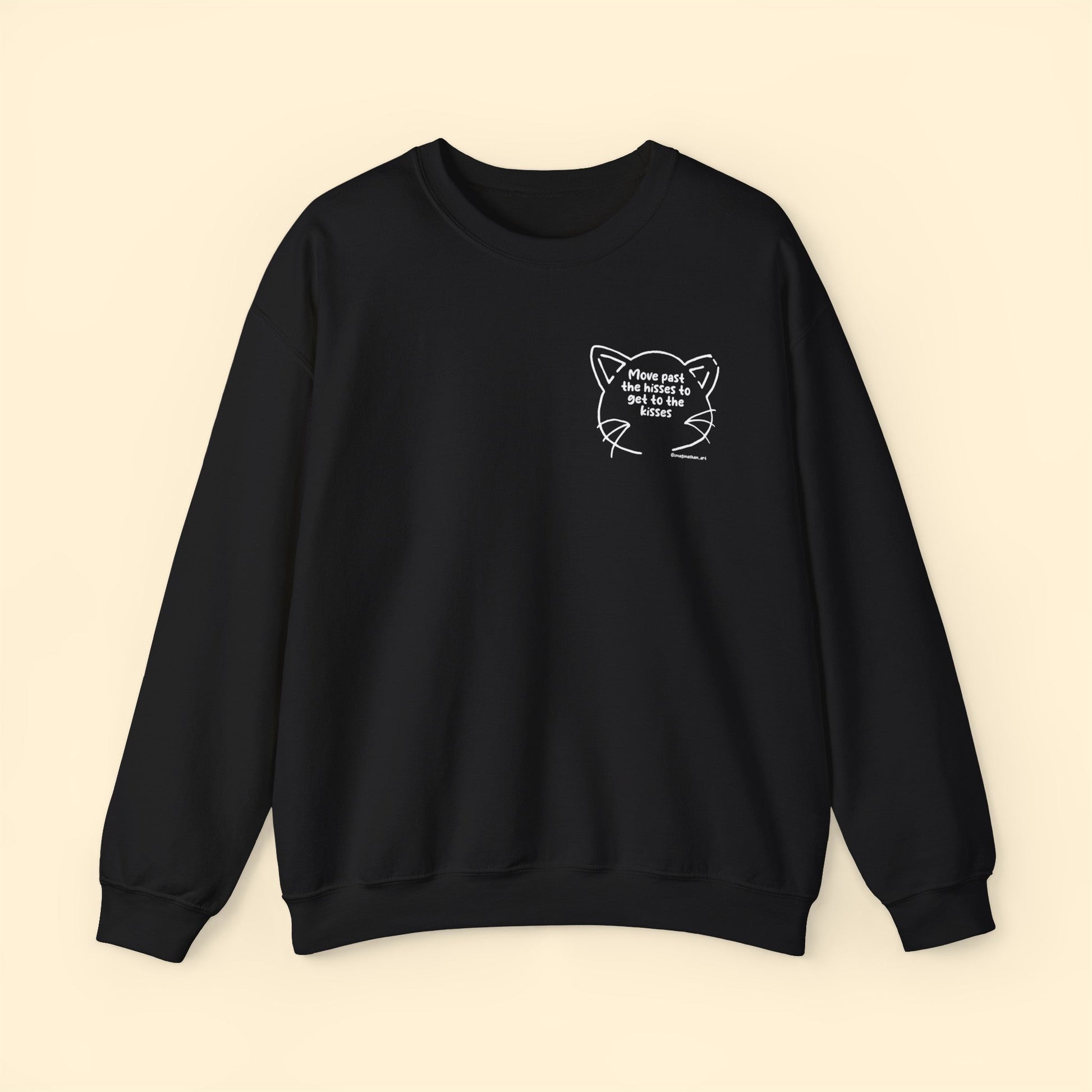 Get Past The Hisses | FUNDRAISER for Feral At Heart | Crewneck Sweatshirt - Detezi Designs-17338119517001949439