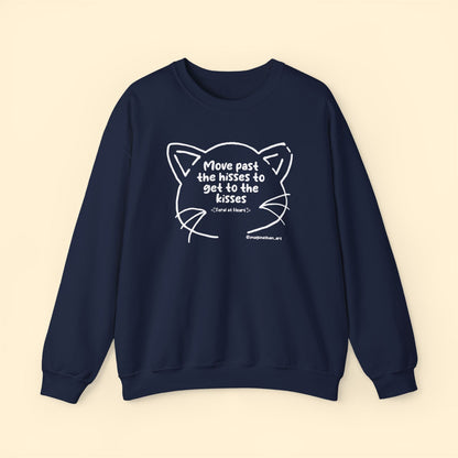 Get Past The Hisses | FUNDRAISER for Feral At Heart | Crewneck Sweatshirt - Detezi Designs - 28859667161727835402