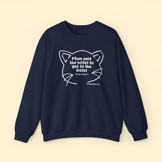 Get Past The Hisses | FUNDRAISER for Feral At Heart | Crewneck Sweatshirt - Detezi Designs - 28859667161727835402