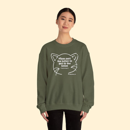 Get Past The Hisses | FUNDRAISER for Feral At Heart | Crewneck Sweatshirt - Detezi Designs - 28859667161727835402