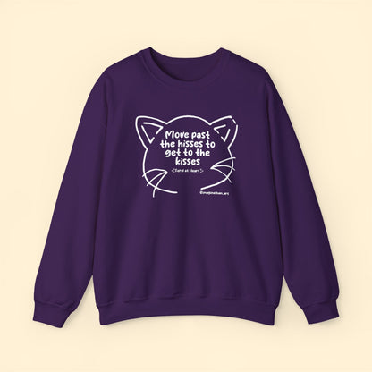 Get Past The Hisses | FUNDRAISER for Feral At Heart | Crewneck Sweatshirt - Detezi Designs - 41519751158651943960