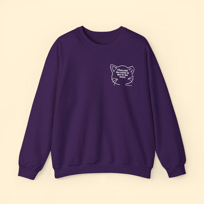 Get Past The Hisses | FUNDRAISER for Feral At Heart | Crewneck Sweatshirt - Detezi Designs-41519751158651943960