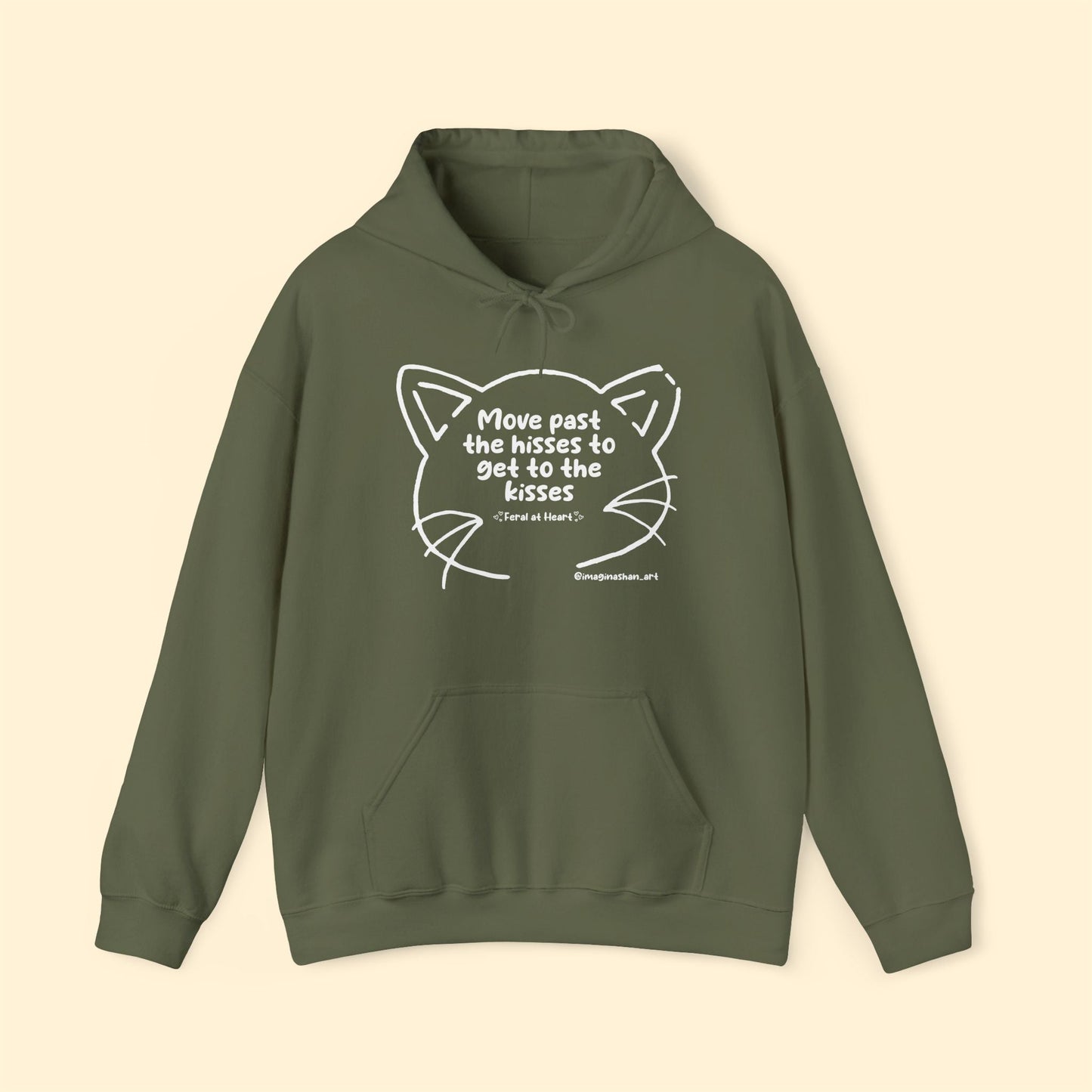 Get Past The Hisses | FUNDRAISER for Feral At Heart | Hooded Sweatshirt - Detezi Designs - 20171356387918104068