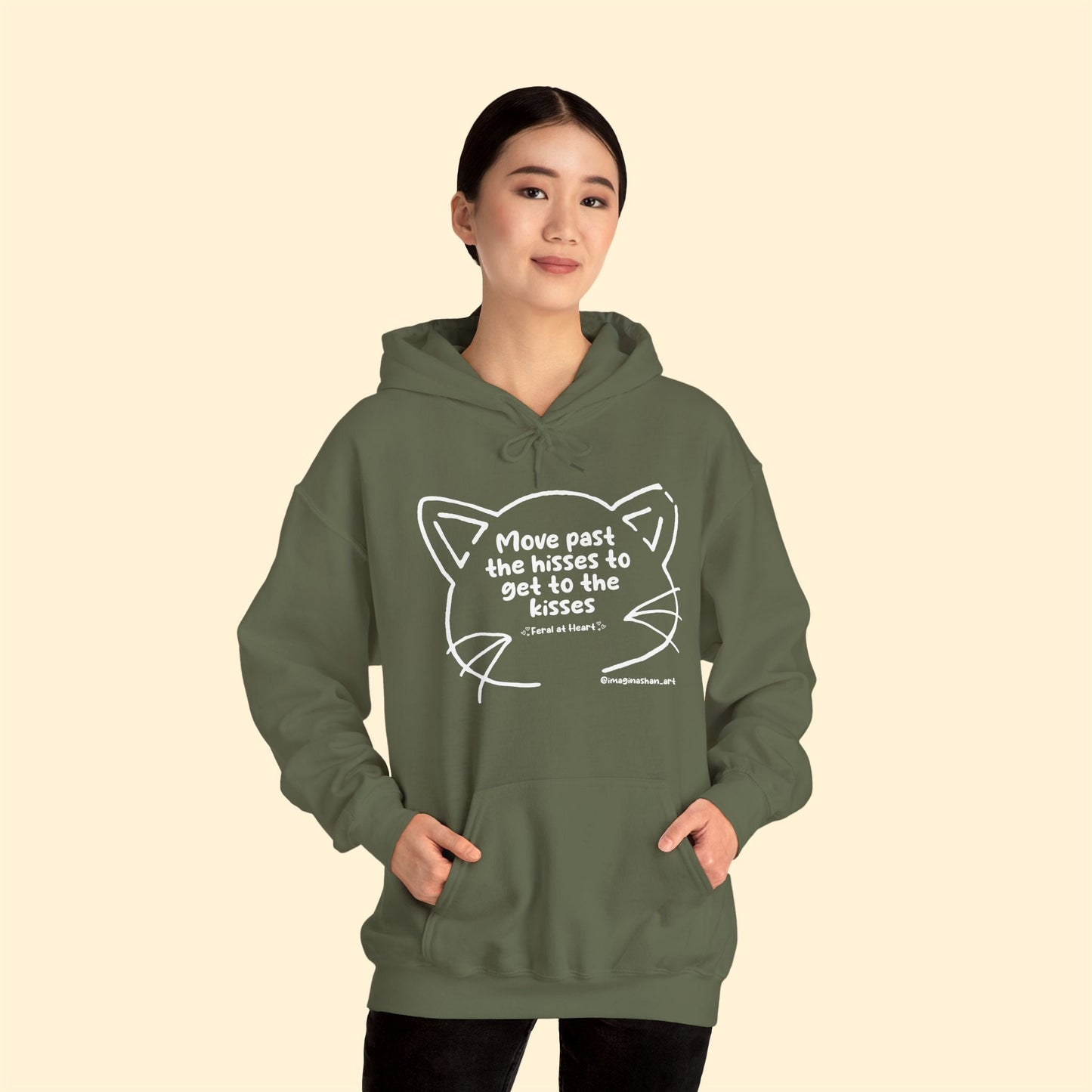 Get Past The Hisses | FUNDRAISER for Feral At Heart | Hooded Sweatshirt - Detezi Designs - 30185932012253053932