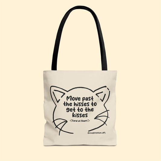 Get Past The Hisses | FUNDRAISER for Feral At Heart | Tote Bag - Detezi Designs - 22449644848918740840