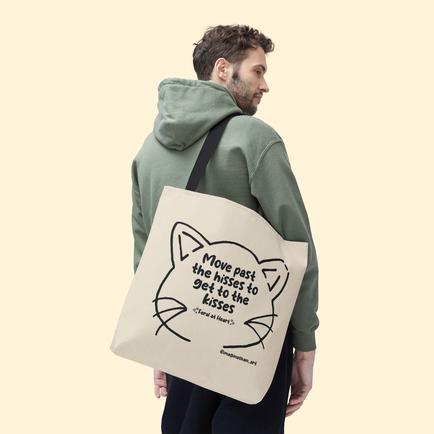 Get Past The Hisses | FUNDRAISER for Feral At Heart | Tote Bag - Detezi Designs - 28008958267686041064