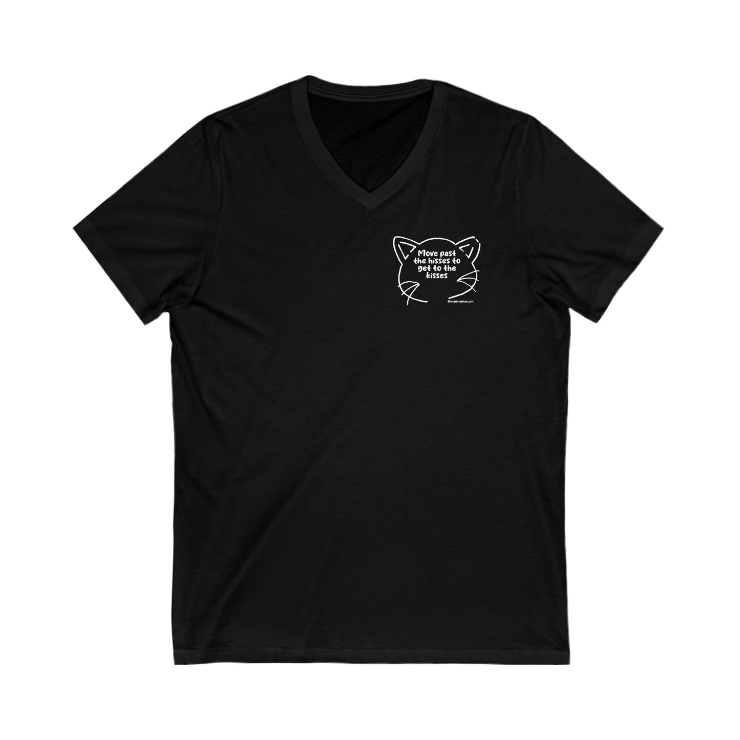 Get Past The Hisses | FUNDRAISER for Feral At Heart | Unisex V-Neck Tee - Detezi Designs-13425197161844893640