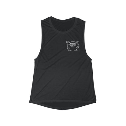 Get Past The Hisses | FUNDRAISER for Feral at Heart | Women's Flowy Scoop Muscle Tank - Detezi Designs-21587907950615767881