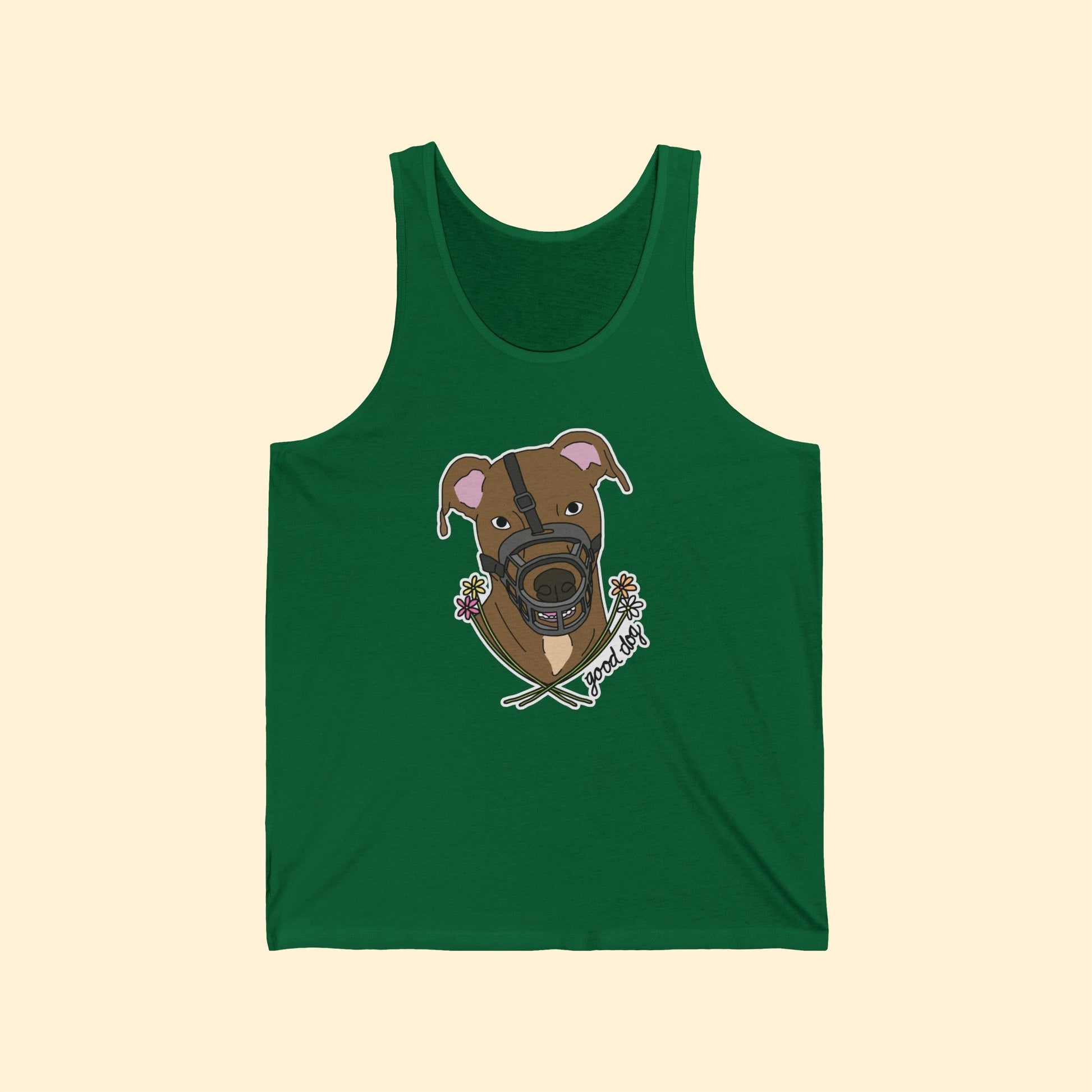 Good Dog Muzzle | Unisex Jersey Tank - Detezi Designs-32043189956103514909