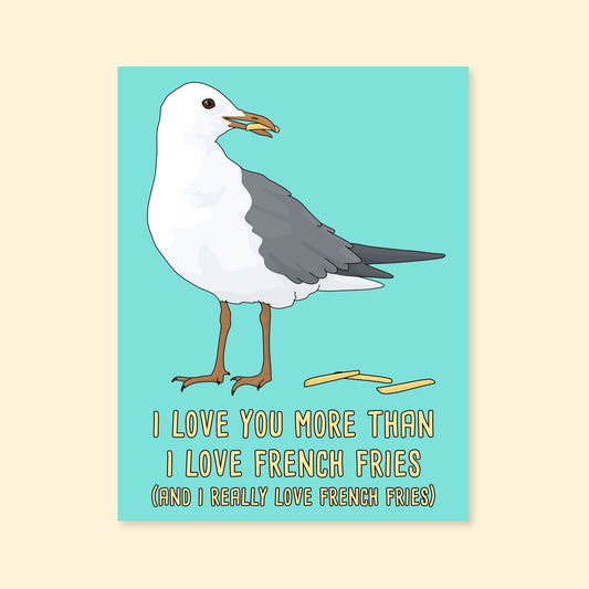 Greeting Card | I Love You Seagull - Detezi Designs-
