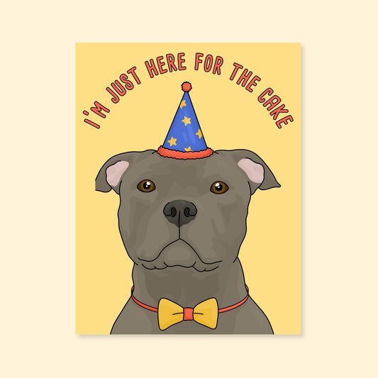 Greeting Card | I'm Just Here for the Cake - Detezi Designs-