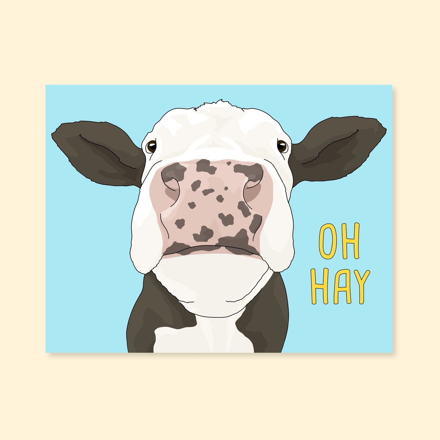 Greeting Card | Oh Hay Cow - Detezi Designs-