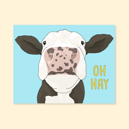 Greeting Card | Oh Hay Cow - Detezi Designs-