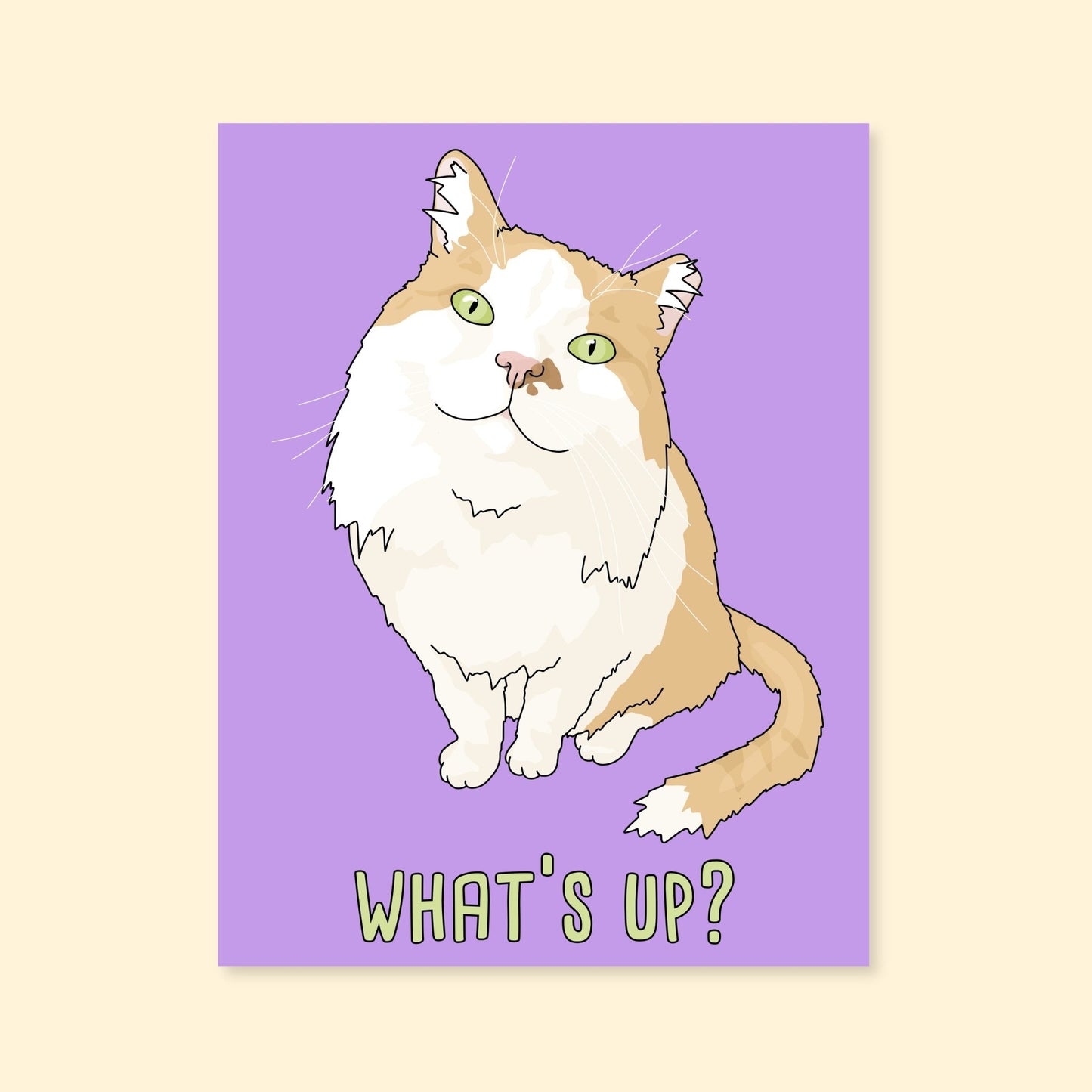 Greeting Card | What's Up Cat - Detezi Designs-