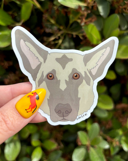 German Shepherd Dog | Face | Vinyl Sticker