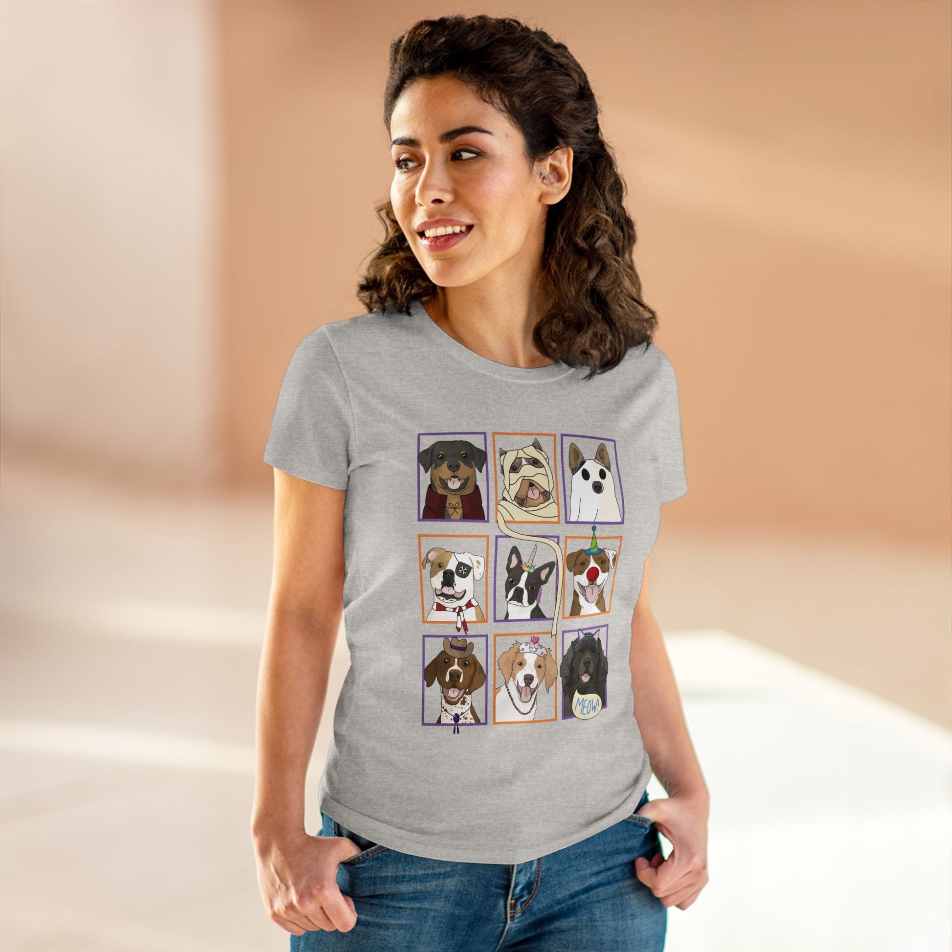 Halloween Costumes | Women's Midweight Cotton Tee - Detezi Designs - 30264347374881176231