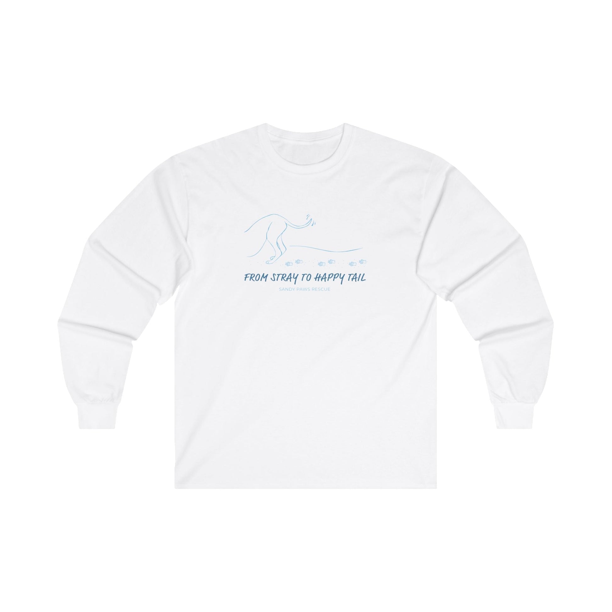 Happy Tail | FUNDRAISER for Sandy Paws Rescue | Long Sleeve Tee - Detezi Designs - 16954614394812796156