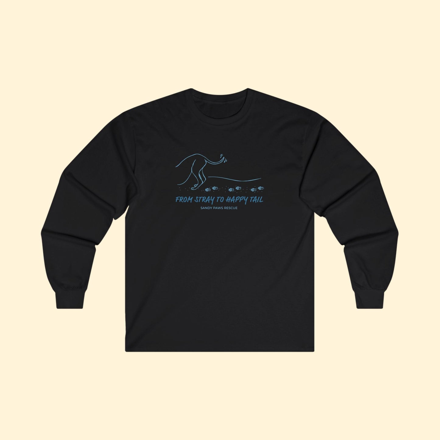 Happy Tail | FUNDRAISER for Sandy Paws Rescue | Long Sleeve Tee - Detezi Designs - 29896094011809192720