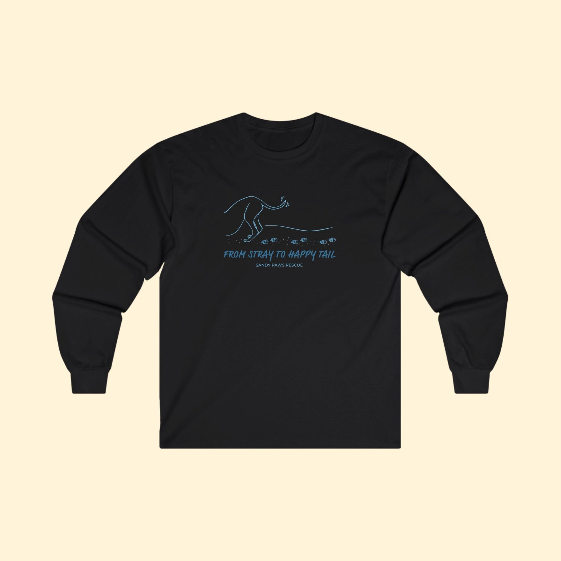 Happy Tail | FUNDRAISER for Sandy Paws Rescue | Long Sleeve Tee - Detezi Designs - 29896094011809192720