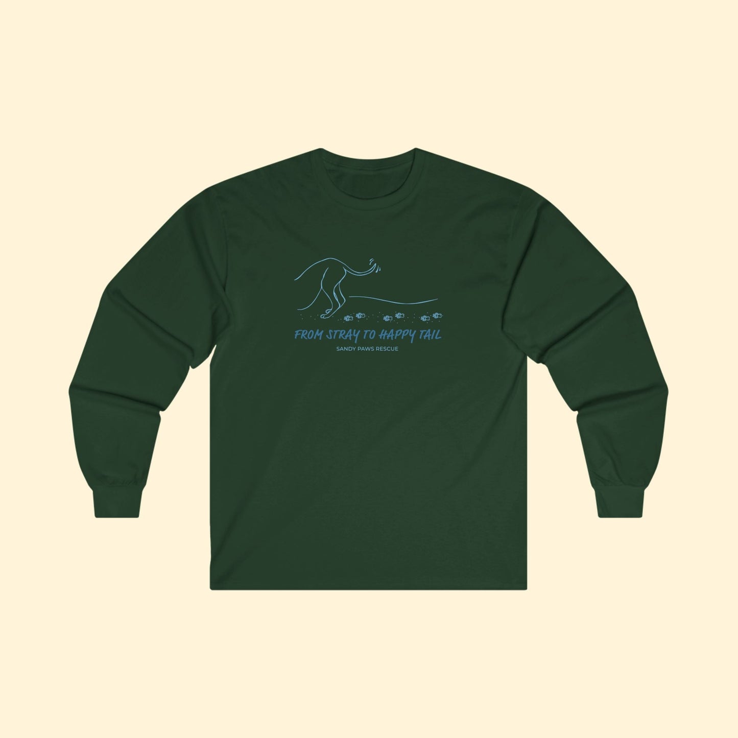 Happy Tail | FUNDRAISER for Sandy Paws Rescue | Long Sleeve Tee - Detezi Designs - 32618209015315090135