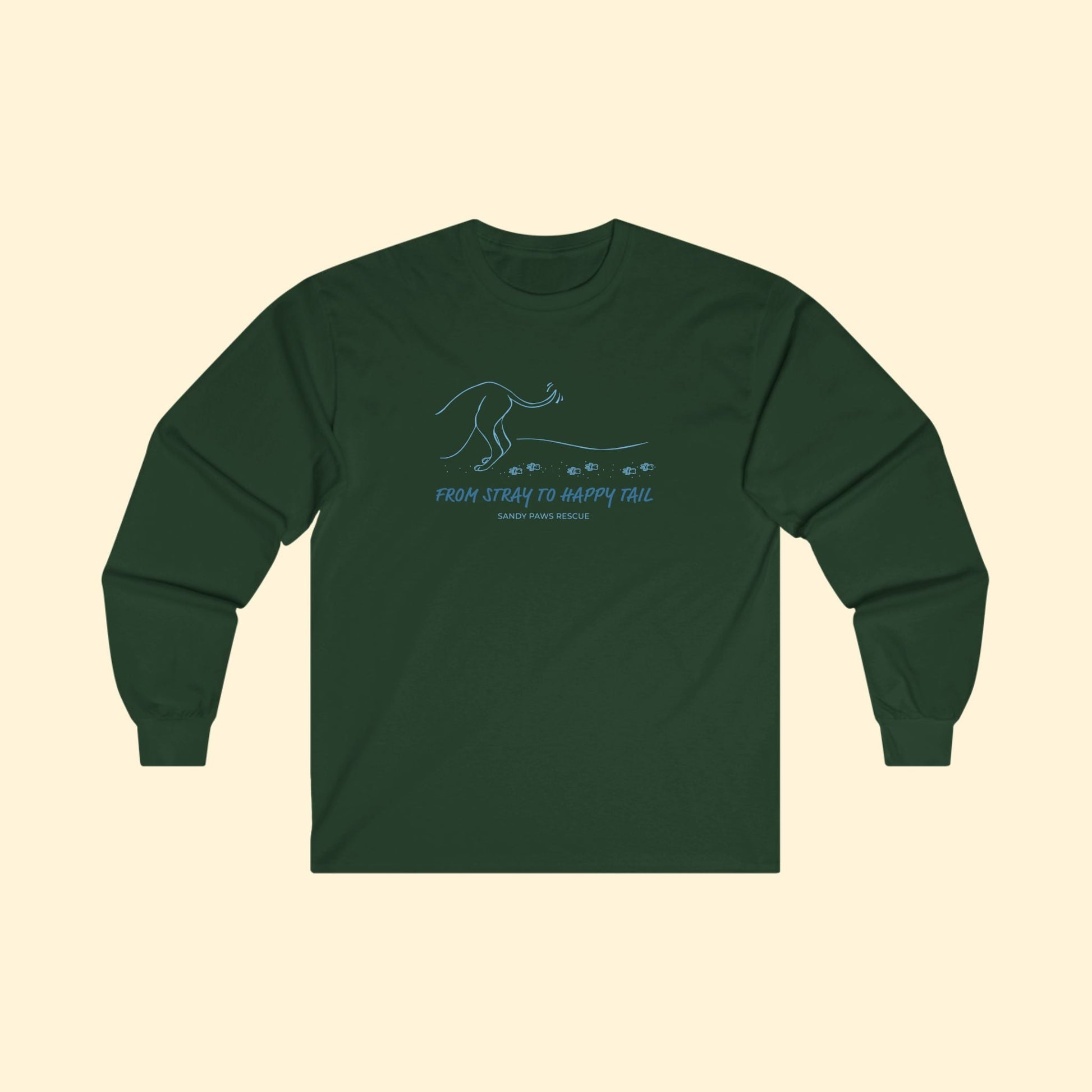 Happy Tail | FUNDRAISER for Sandy Paws Rescue | Long Sleeve Tee - Detezi Designs - 32618209015315090135