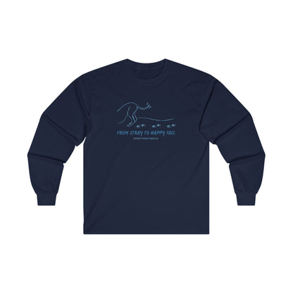 Happy Tail | FUNDRAISER for Sandy Paws Rescue | Long Sleeve Tee - Detezi Designs - 45812095820060091562