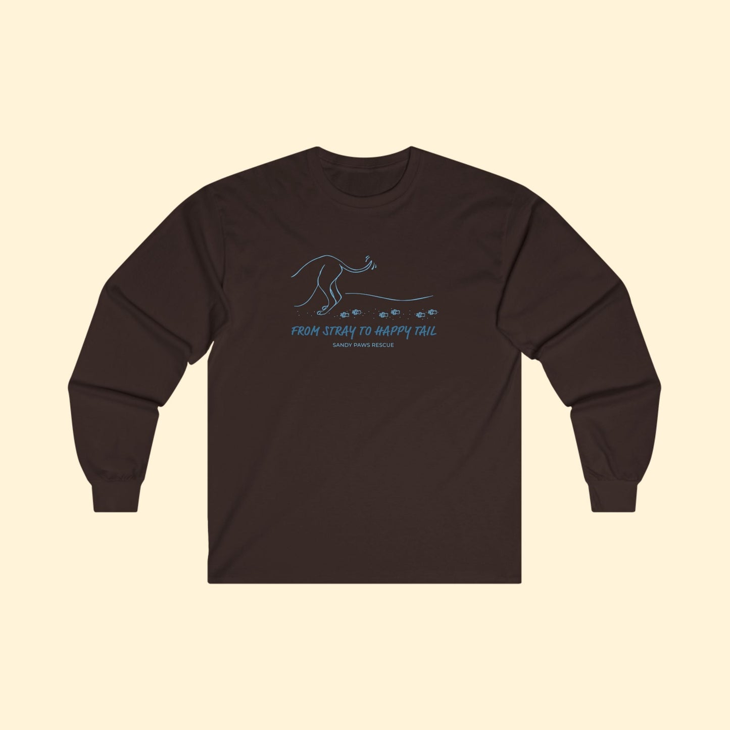 Happy Tail | FUNDRAISER for Sandy Paws Rescue | Long Sleeve Tee - Detezi Designs - 95133071225389241453