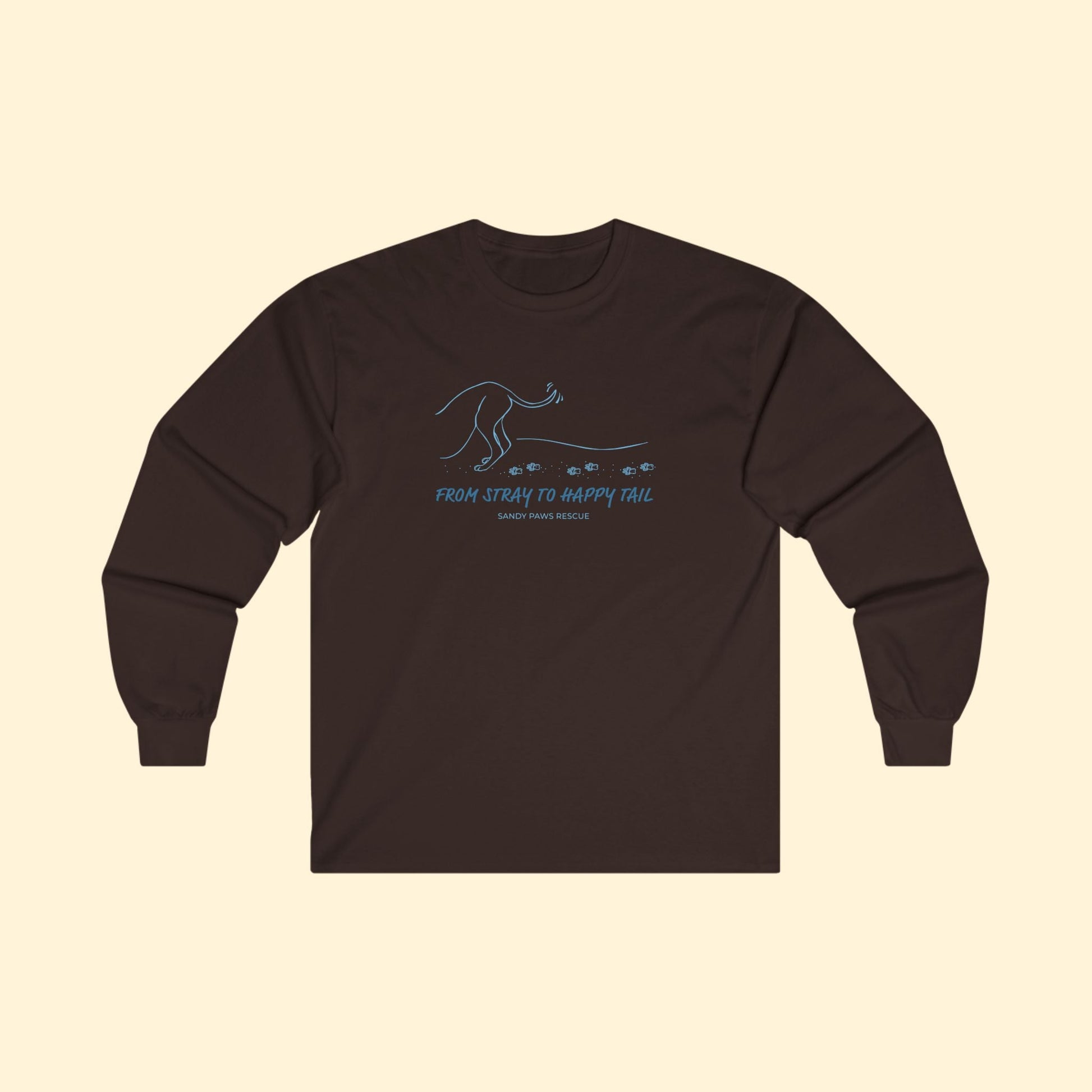 Happy Tail | FUNDRAISER for Sandy Paws Rescue | Long Sleeve Tee - Detezi Designs - 95133071225389241453