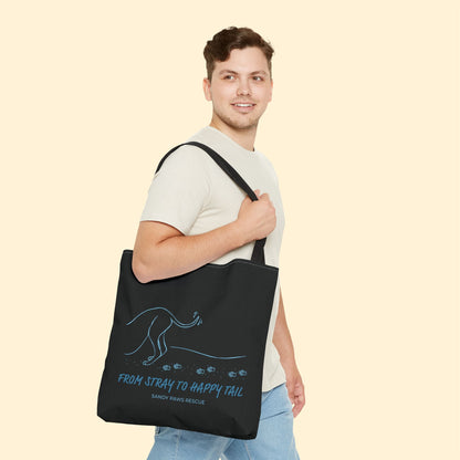 Happy Tail | FUNDRAISER for Sandy Paws Rescue | Tote Bag - Detezi Designs - 76461329198977928184