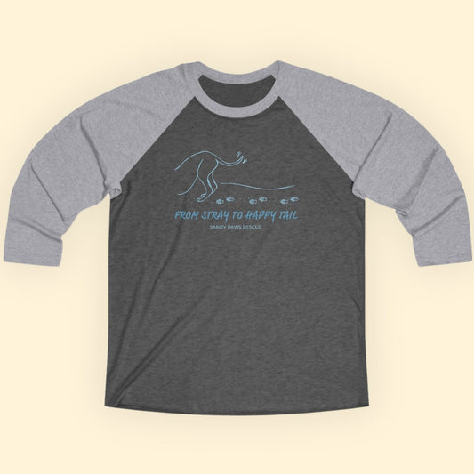 Happy Tail | FUNDRAISER for Sandy Paws Rescue | Unisex 3\4 Sleeve Tee - Detezi Designs - 24952517136018772797