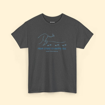 Happy Tail | FUNDRAISER for Sandy Paws Rescue | Unisex T-shirt - Detezi Designs - 21381112617316738761